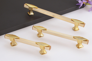 Poignées de meuble en aluminium en gros en stock avec vis de fixation, poignées de meuble européennes de luxe, poignées pour armoire et meuble à chaussures - Product Image 2