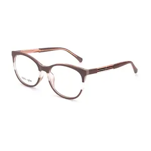Оптовая продажа от фабрики, женские круглые оптические очки с защитой от синего света TR90, металлические пружинные петли и компьютерные оправы для очков