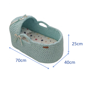 Cesta Moisés de Crochet de Lujo ENWEI 2025, Tamaño XXL para Recién Nacidos, Tejido Ecológico de Alta Calidad, Cesta de Almacenamiento <span class=keywords><strong>Plegable</strong></span> y Segura - Product Image 6