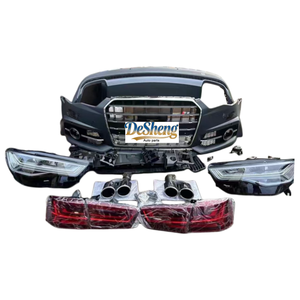 Modification exceptionnelle pour Audi A6 : mise à niveau vers les panneaux de carrosserie S6, pare-chocs avant et arrière, phares LED, calandre, aileron, support après-vente - Product Image 2