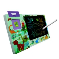 Brinquedos educativos eletrônico interativo, brinquedo que lcd escrita tablet com leitor de cartão, caligrafia, desenho, tablet, crianças, presente