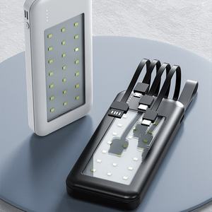 Nuevo Cargador Portátil de 10000 mAh con Linterna y 4 Cables, Logotipo Personalizado, Carga Rápida para Uso en Interiores y Exteriores - Product Image 3