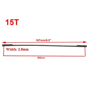 12 Cuchillas de Sierra de Calar de 6.5 Pulgadas (168mm) con Pasadores, 15 Dientes, para Herramientas Eléctricas de Carpintería, Acabado de Nitruro - Product Image 5