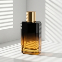 Flacon de parfum en verre coloré dégradé de luxe de haute qualité personnalisé, 25 ml, 30 ml, 50 ml, 100 ml, avec boîte d'emballage
