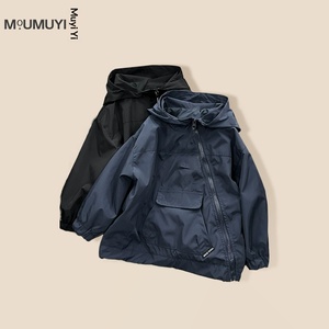 <span class=keywords><strong>Blouson</strong></span> Bomber Unisexe pour Enfants, Nouveau Modèle Printemps 2026, Coupe-Vent Fonctionnel à Capuche, Style Streetwear, Tenue Printanière Cool pour Petit Garçon - Product Image 5