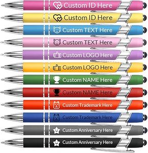 Stylo publicitaire promotionnel 2-en-1 avec pointe tactile et logo personnalisé pour la vente en gros - Product Image 1