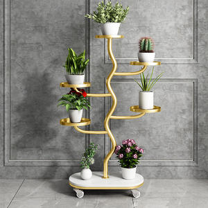 Support à fleurs rond <span class=keywords><strong>en</strong></span> aluminium nordique, moderne, intérieur/extérieur, maison et jardin, balcon multi-niveaux, support à pots de fleurs de luxe personnalisable - Product Image 4