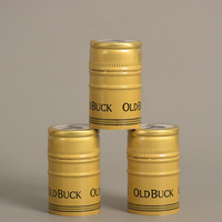 Couverture en aluminium jaune personnalisable avec logo, taille et couleur adaptées au whisky, à la vodka, au brandy