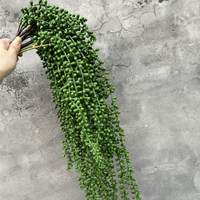 Réaliste Faux Succulent 5 Fourchette Amant Larmes 70 cm Artificielle Plante Suspendue et Fleur pour Mur Décoration de Jardin