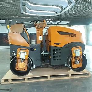 2 5トン油圧振動ローラーマシンダブルステアホイールロードローラー建設用ダブルドラムコアモーター販売 - Product Image 1