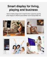 TV pintar portabel Android 12 21.5 inci, TV 4/6G + 64/128G Wifi berdiri dengan saya layar sentuh Tablet dengan LCD portabel