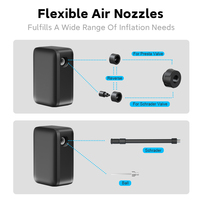 NEWO BL10-C est doté d'une batterie de 500 mAh, d'un débit d'air de 26 L/min et d'un arrêt automatique à 120 PSI pour pompe à vélo mini portable, vélo électrique, personnalisable.