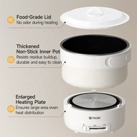 Pot chaud de voyage multi-cuiseur électrique pliable de poche 2L le plus vendu pour un usage domestique.