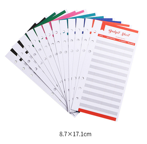 2024 all'ingrosso A6 Budget Binder Set a spirale stile busta di cassa sistema cerniera <span class=keywords><strong>spesa</strong></span> Planner con etichetta adesivo - Product Image 3
