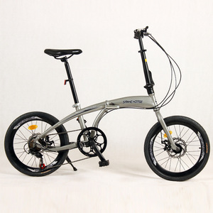 Vélo <span class=keywords><strong>pliant</strong></span> 20 pouces en acier avec freins à disque, 7 vitesses, roues en aluminium, capacité de charge 120 kg, sans assemblage requis, portable pour coffre, pour adultes - Product Image 3