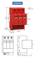 Parafoudre YADA DC SPD 1000V 1200V à réponse rapide 25ns Type 2 pour montage sur rail DIN pour protection contre la foudre des panneaux photovoltaïques sur toiture