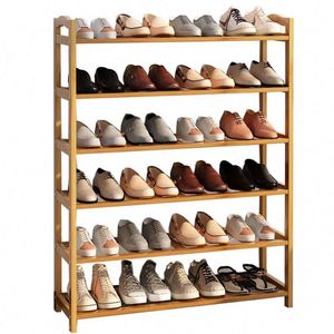 Zapatero de Bambú de 7 Niveles, Multifuncional, Ventilado, Independiente, de Fácil Montaje sin Herramientas, sin Perforaciones, para Almacenamiento de Zapatos, Venta al por Mayor - Product Image 2