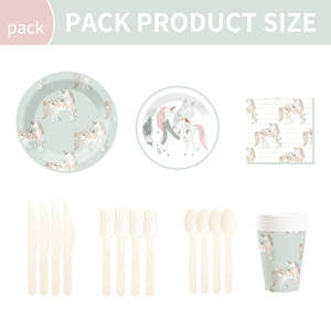 Decoraciones de Cumpleaños de Unicornio DAMAI para Niñas, Juego de Platos y Servilletas de Unicornio, Fiesta de Unicornio para Baby Shower - Product Image 3