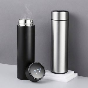 Bouteille d'eau intelligente à double paroi en acier inoxydable de qualité supérieure, personnalisable, avec affichage LED de la température, 500 ml, gobelets isothermes - Product Image 2