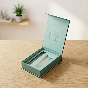 Luxury Rigid Cosmetic <b>Box</b> Set Mint Green Rectangle Paperboard With Offset Printing High-End Packaging For Beauty Products - Product Image 1