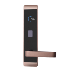 מנעול דלת מלון מהיר תגובה עם תוכנת ניהול, פתיחה באמצעות כרטיס, מנעול חכם ובטיחותי בצבע זהב, מנעול מלון אינטגרלי עם מפתח - Product Image 1