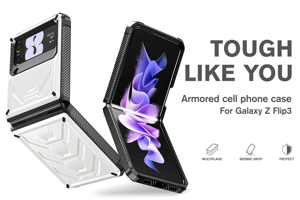 Armor-funda protectora para <span class=keywords><strong>Samsung</strong></span> <span class=keywords><strong>Galaxy</strong></span> <span class=keywords><strong>Z</strong></span>, funda de teléfono móvil 2 en 1 con tapa <span class=keywords><strong>3</strong></span> híbrida - Product Image 3