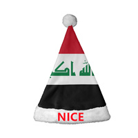 Chapeau de Père Noël personnalisé à motif Congo, bonnet de Noël en flanelle, couvre-chef de fête en peluche pour la célébration de Noël et souvenir