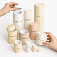Tube en carton rond vide en gros, personnalisé avec logo, écologique et biodégradable, pour emballage de baume à lèvres et produits de soin