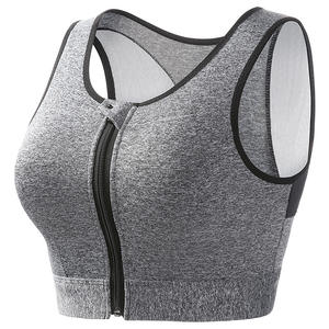 Reggiseno sportivo Racerback con chiusura frontale a impatto alto per donna maniche per vasca da bagno con stampa taglie forti - Product Image 6