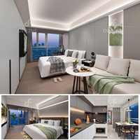Maßgefertigtes Luxuriöses Modernes Hotel-Schlafzimmer-Möbelset Umweltfreundliches King-Queen-Bett Komplette Möblierung für Hotels Apartment-Projekte
