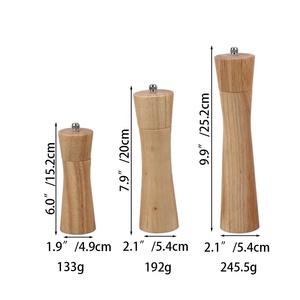 Moulin à poivre réglable de grossièreté, moulin à sel rechargeable, mécanisme de meulage en céramique Moulin à poivre en bois Moulin à poivre - Product Image 6