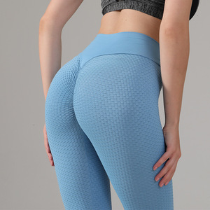 Leggings de yoga taille haute <span class=keywords><strong>anti</strong></span>-<span class=keywords><strong>cellulite</strong></span>, collants de <span class=keywords><strong>sport</strong></span> <span class=keywords><strong>push</strong></span>-<span class=keywords><strong>up</strong></span> froncés aux fesses, pantalons de gym athlétiques à séchage rapide pour femmes - Product Image 5