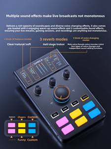 COMICA C1 Carte <span class=keywords><strong>son</strong></span> pour téléphone portable et ordinateur, idéale pour le chant, le streaming en direct, le karaoké, les animateurs, l'extérieur, nouveau modèle 2023, multi-canaux - Product Image 3