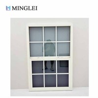 Vente en gros Style américain Fenêtres à ouverture verticale à guillotine cadre en plastique en vinyle