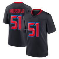 Vente en gros de maillots de football américain brodés Houston Texan, bleu marine # 51 Will Anderson Jr. # 7 C.J. Stroud # Maillot de football Lassiter 3