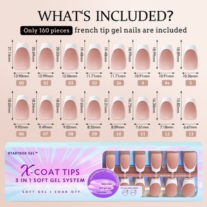 XCOATTIPS เล็บปลอมทรงโลงศพสั้น อุปกรณ์ทำเล็บปลอมขายส่ง ปลายเล็บแบบฝรั่งเศส เจลนิ่ม X Coat Tips เล็บปลอมแบบกดติด คุณภาพระดับร้านทำเล็บ - Product Image 6