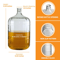 Prix usine Kit de brassage à domicile Transparent Glass Carboy Fabricant Bouteille d'eau de stockage en verre pour le brassage à domicile et la vinification