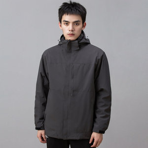 Outdoor 3 In 1 Mountaineering <b>Jacket</b> For Men Thickened Windproof <b>Waterproof</b> Detachable Liner Full Sleeve - Product Image 3