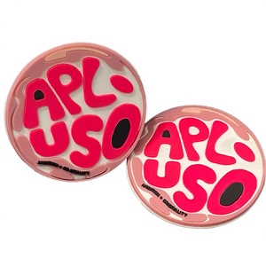 2026 Custom 3D Soft Rubber PVC Silicone Embossed Heart Patch Tags for Hat and Clothing with <b>Hook</b> and Loop - Product Image 2