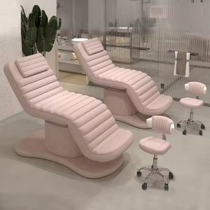 Mattress Curved Ergonomic Salon Furniture Eyelash Lash Facial Beauty Bed Massage Table Desk Luxury Eyebrow Bed for Facial Beauty - Product Image 1