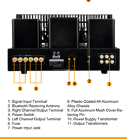 Amplifier Tabung Kayu Vintage Kelas A dengan Tabung Vakum 300B, Suara Analog Hangat untuk Audiophiles Sistem Hi-Fi Pemutar Rekaman