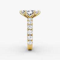 Bague de fiançailles en or massif 10K/14K/18K avec diamant de laboratoire taille marquise de 1 carat et pierres latérales graduées, certifiée IGI CVD/HPHT VVS