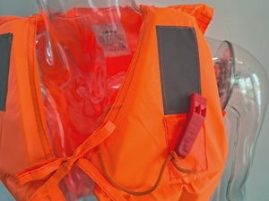 سترة إنقاذ للكبار من PFD برتقالي فلوري بسعر رخيص مع شرائط عاكسة للرياضات المائية - Product Image 5