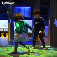 Centre de divertissement familial Gooest, jeu de projecteur interactif au sol, 15 effets, certifié ISO, 10 joueurs, aire de jeux intérieure de 2 ans, garantie 2 ans