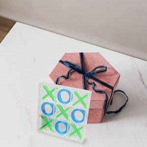 Custom Transparent <strong>Tic</strong> <strong>Tac</strong> Toe Board Game Clear Classic X and O Game Set Family Fun Game <strong>Mini</strong> Travel Set for Adults and Kids - Product Image 4
