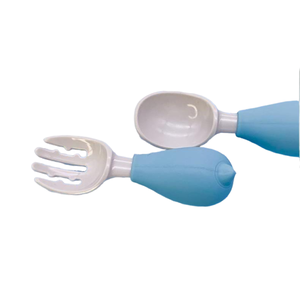 Cucharas de alimentación para bebés para entrenamiento sensorial de alimentos complementarios Juego de colador de silicona de grado alimenticio Patrón de animales Cuchara de diseño lindo - Product Image 1