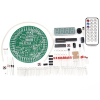 Kit de module d'affichage numérique LED à 4 chiffres avec horloge rotative, alarme et température, kits DIY avec télécommande IR