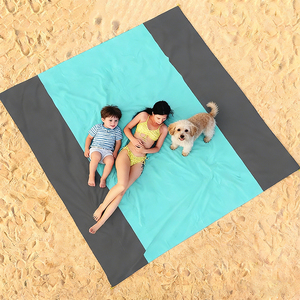 Manta de Playa Portátil, Tapete de Camping para 2-8 Adultos, para Viajes, Senderismo, Picnic, Impermeable, para Hombres y Mujeres, Tapete de Playa Relajante - Product Image 1