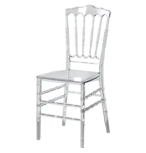 Cristal barato cadeira poli carbonato claro casamento cadeiras e evento pilha capaz transparente napoleon cadeira