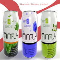 Étiquette thermorétractable en PET imperméable personnalisée Minfly pour les boissons (café/vodka), les boissons énergisantes, les canettes de bière, les bouteilles de jus